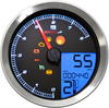 Multi-Function Speedometer/Tachometer - HD-04 - Chrome - Lutzka's Garage