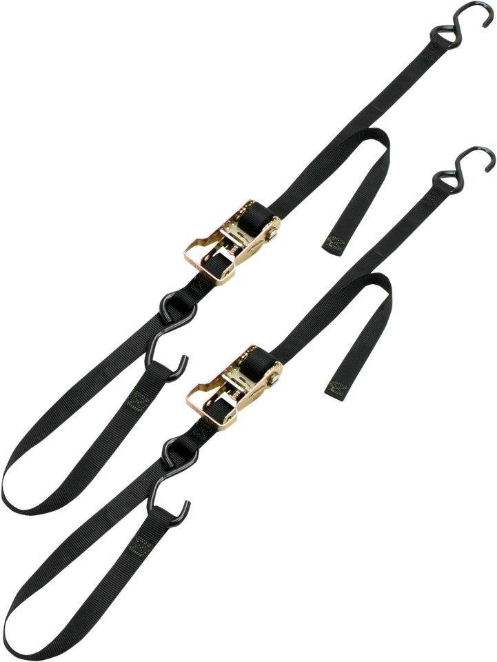 Integra Rat Pak Tie-Downs - 1" x 6 - Black - Lutzka's Garage