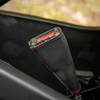 Seat Belt Covers - Black w/ Red Stitching