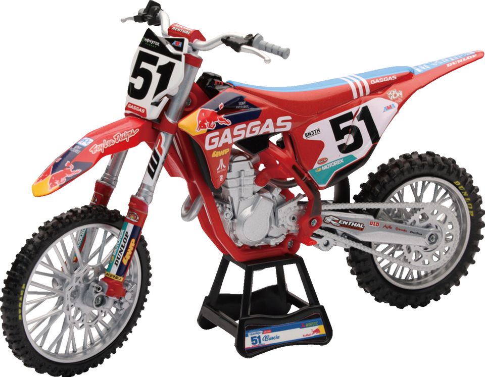 TLD Red Bull GasGas MC 450F Race Bike - Justin Barcia - 1:12 Scale - Red/Black/White - Lutzka's Garage