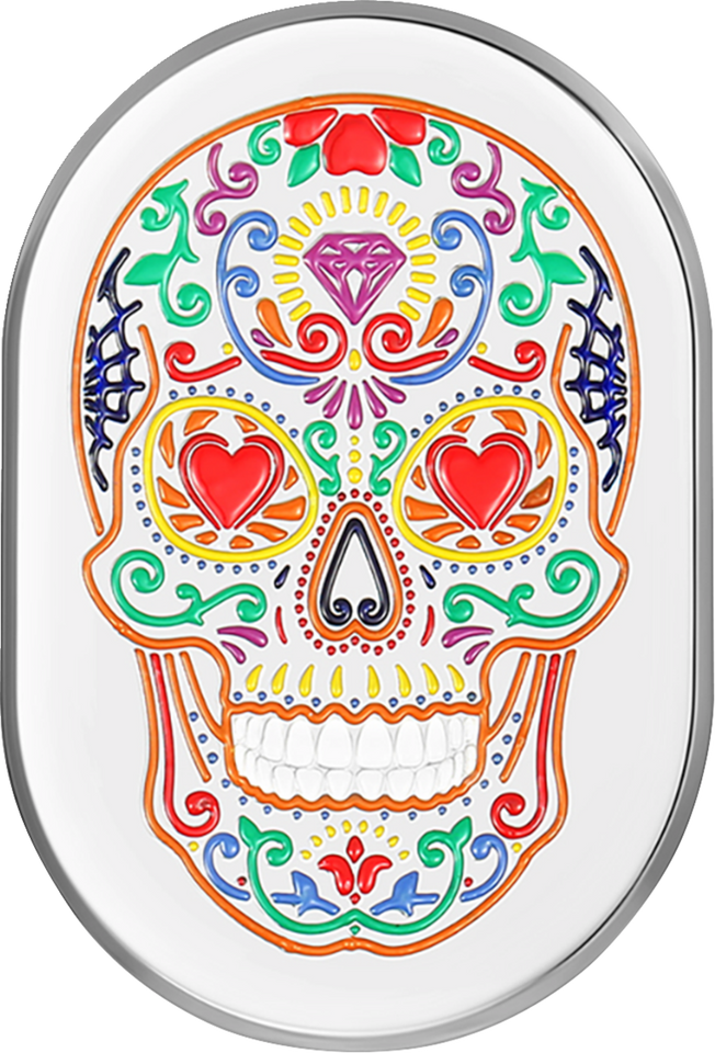 Antenna Cover - Left Rear Fender - Sugar Skull - Chrome - Lutzka's Garage