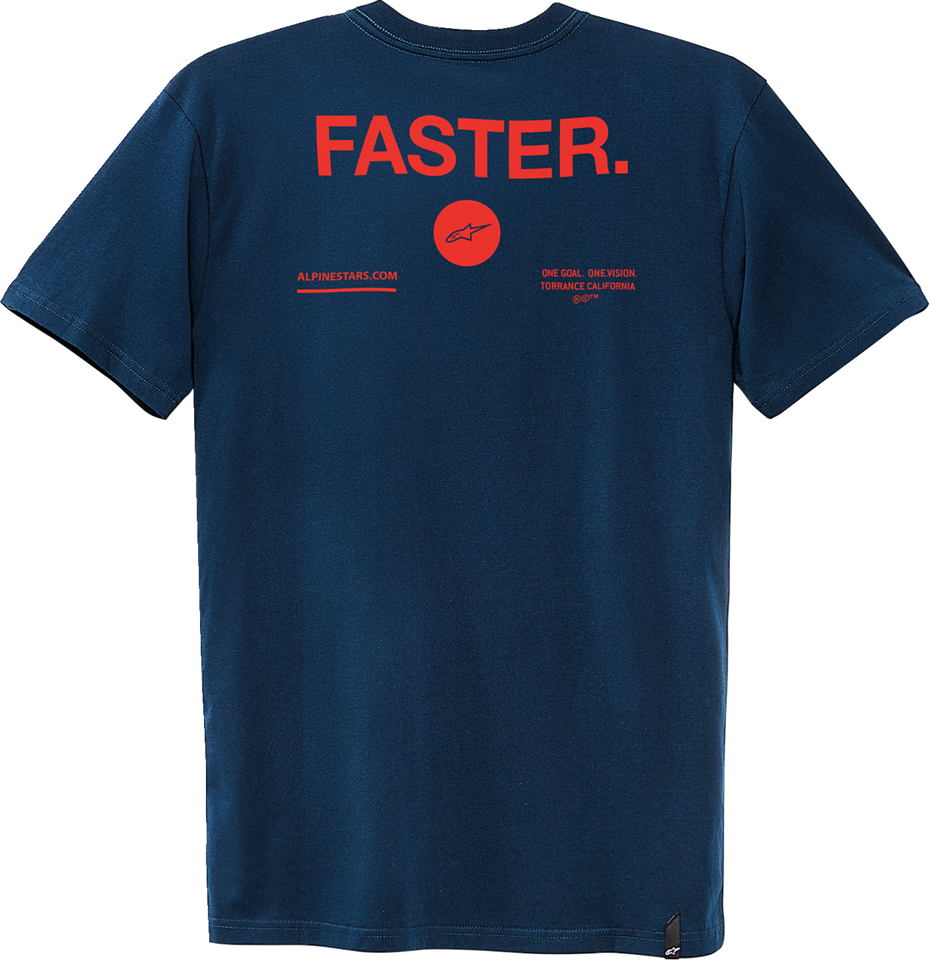 Faster T-Shirt - Navy - Medium - Lutzka's Garage