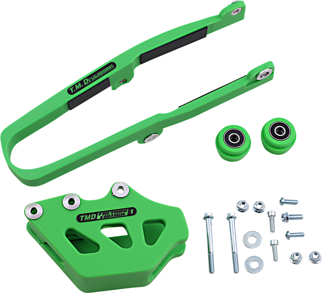 Chain Guide/Slider - Kawasaki - Green - Lutzka's Garage