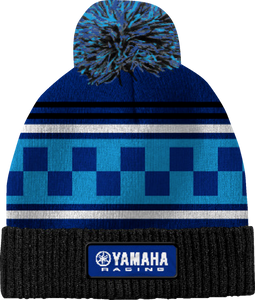 Yamaha Racing Pom Beanie - Black/Blue - Lutzka's Garage