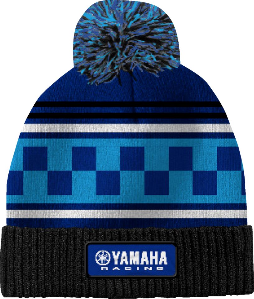 Yamaha Racing Pom Beanie - Black/Blue - Lutzka's Garage