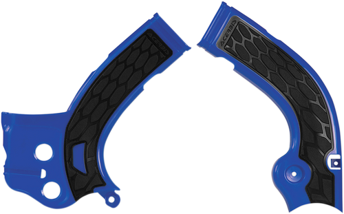 X-Grip Frame Guards - Blue/Black - YZ 250F/450F - Lutzka's Garage
