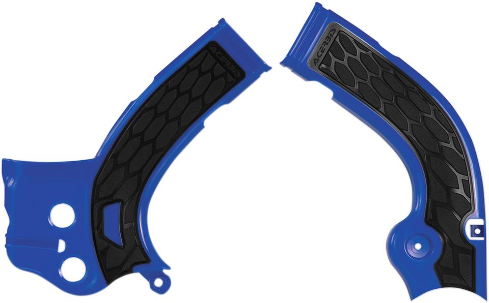 X-Grip Frame Guards - Blue/Black - YZ 250F/450F - Lutzka's Garage