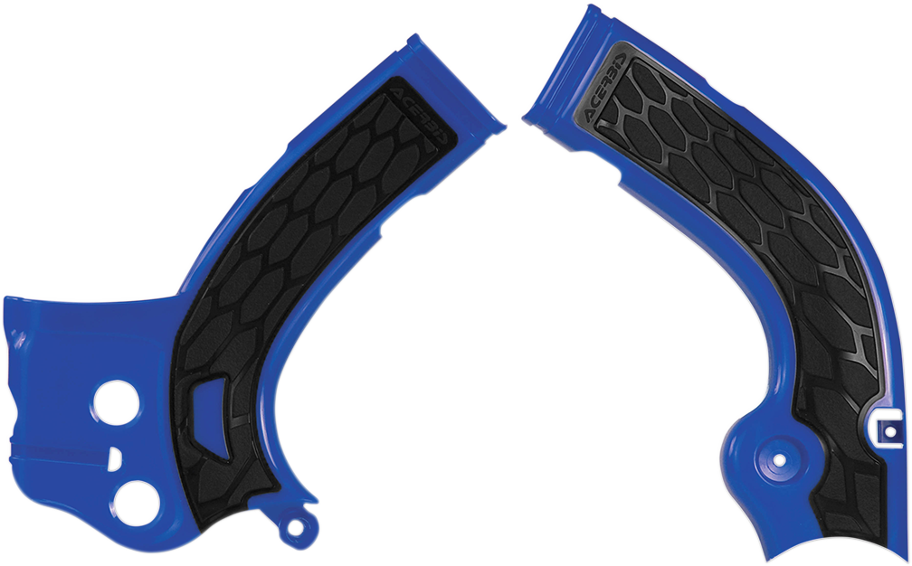 X-Grip Frame Guards - Blue/Black - YZ 250F/450F - Lutzka's Garage