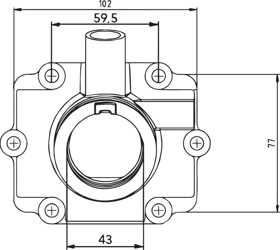 Carburetor Mounting Flange - Polaris