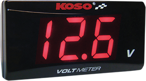 Super Slim Volt Meter - Red Digits - 2.22" W x 1.06" H x 0.43" D