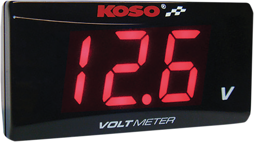 Super Slim Volt Meter - Red Digits - 2.22" W x 1.06" H x 0.43" D