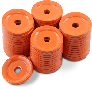 Support Plates - Orange - Round - 48 Pack - Lutzka's Garage