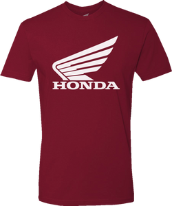 Honda Wing T-Shirt - Maroon - Small - Lutzka's Garage