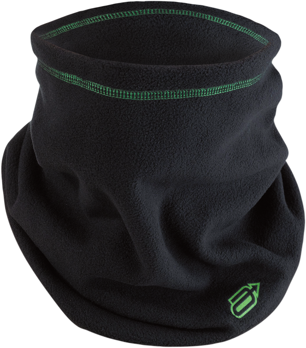 Fleece Neck Warmer - Black/Green - Lutzka's Garage