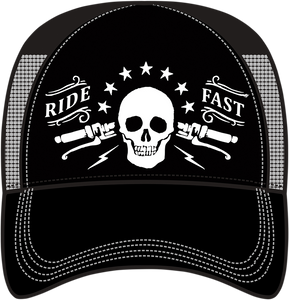 Ride Fast Skull Handlebar Hat - Black/Gray - Lutzka's Garage