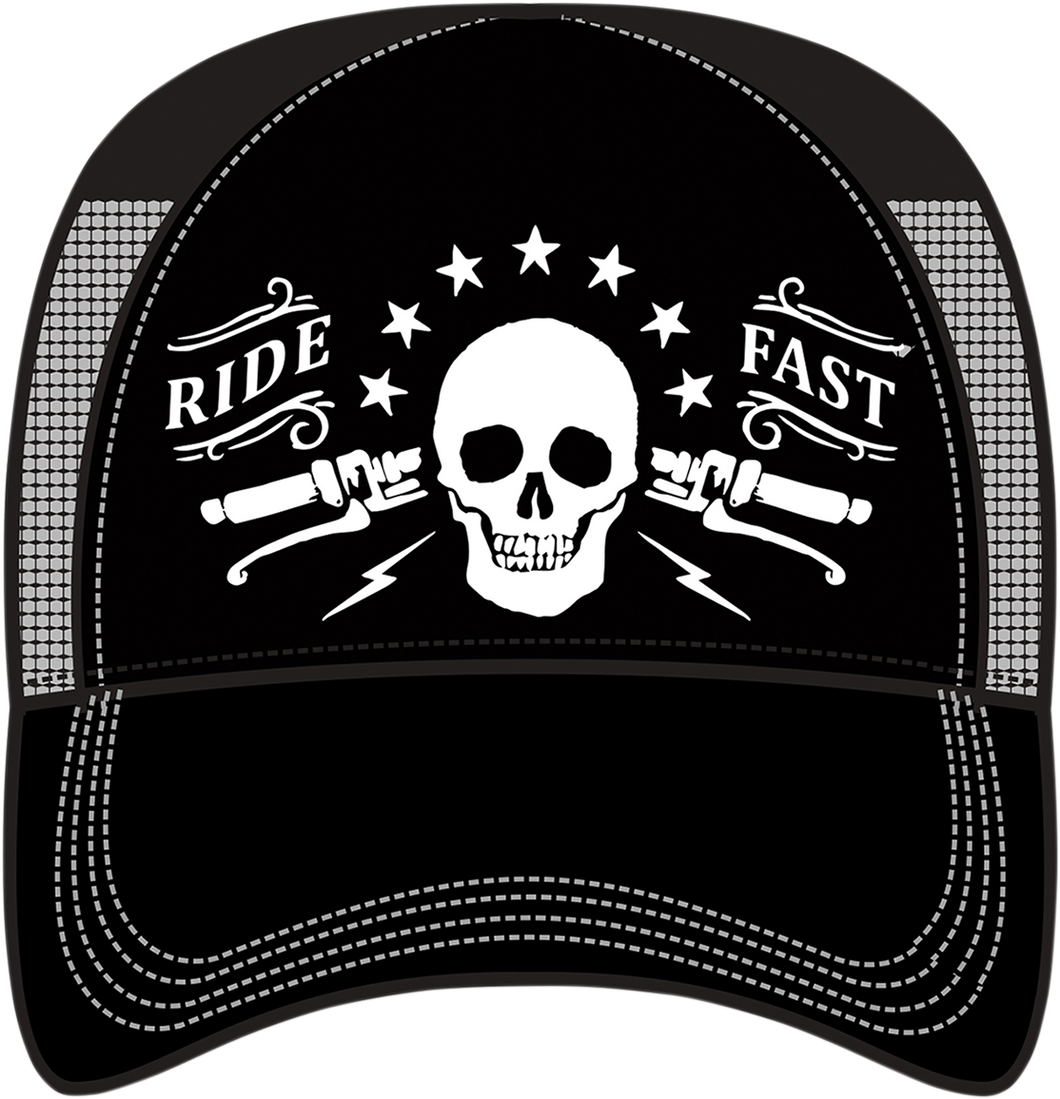 Ride Fast Skull Handlebar Hat - Black/Gray - Lutzka's Garage