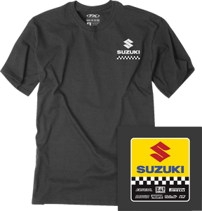 Suzuki Starting Line T-Shirt - Heather Charcoal - Medium - Lutzka's Garage