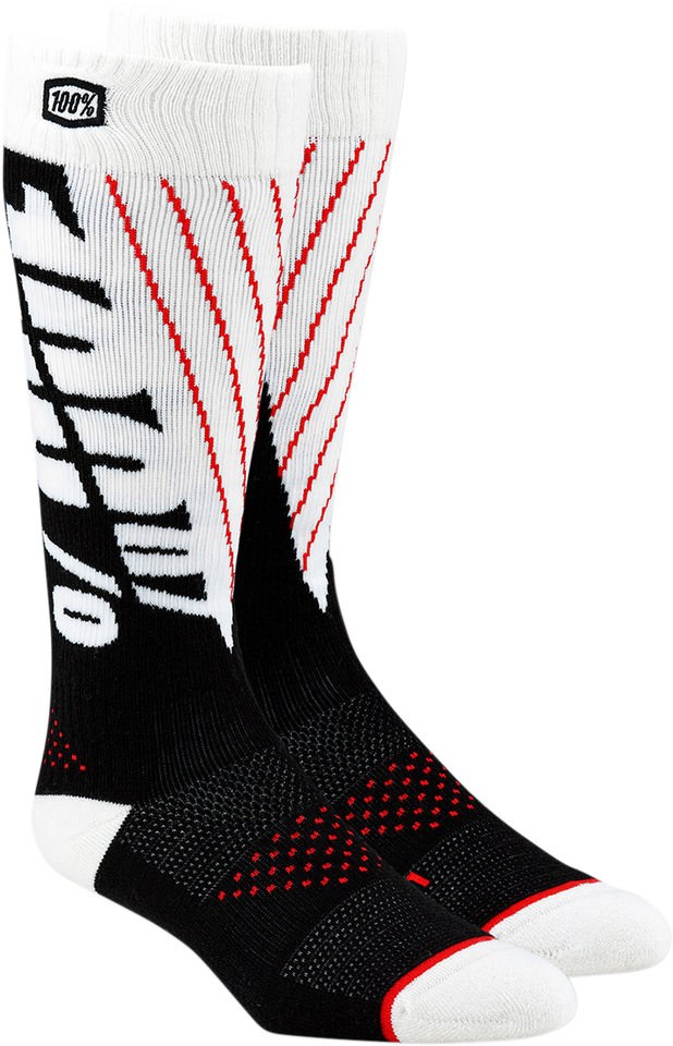 Torque Comfort Moto Socks - Black/White - Small/Medium - Lutzka's Garage