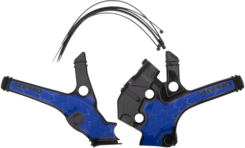 X-Grip Frame Guards - Black/Blue - YZ 65 - Lutzka's Garage
