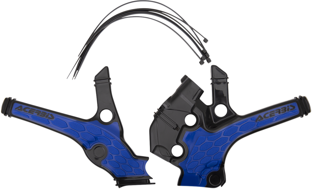 X-Grip Frame Guards - Black/Blue - YZ 65 - Lutzka's Garage