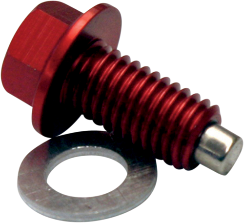 Magnetic Drain Plug - Red - Kawasaki - Lutzka's Garage