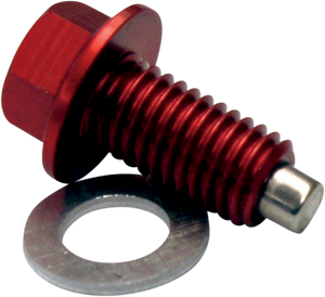 Magnetic Drain Plug - Red - Kawasaki - Lutzka's Garage