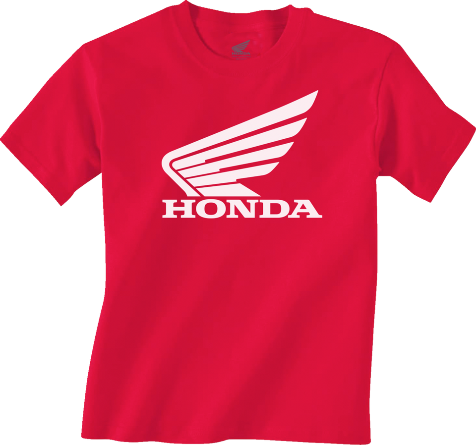 Youth Honda Wing T-Shirt - Red - Small - Lutzka's Garage