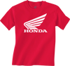 Youth Honda Wing T-Shirt - Red - Small - Lutzka's Garage