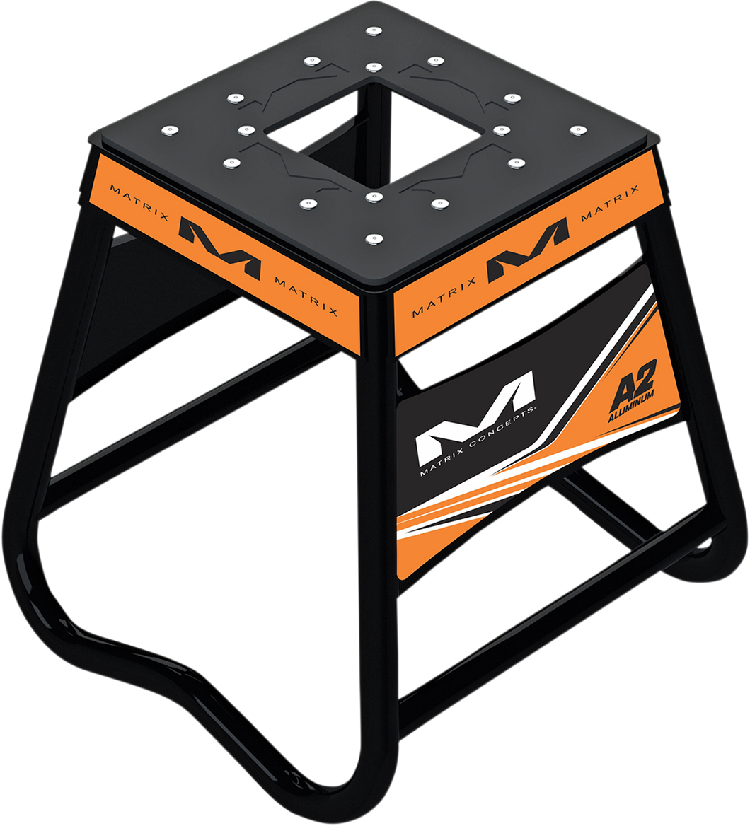 A2 Stand - Aluminum - Orange/Black - Lutzka's Garage