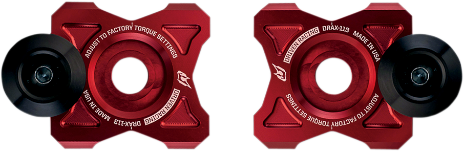 Axle Block Sliders - Kawasaki - Red - Lutzka's Garage