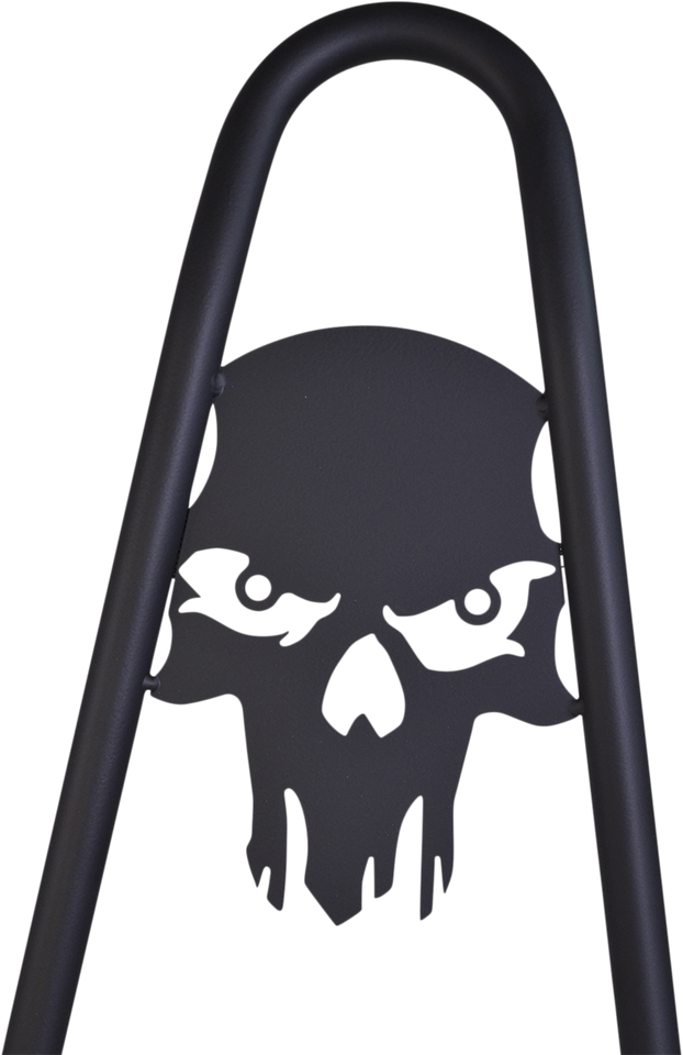 One-Piece Sissy Bar - Matte Black - Skull - Lutzka's Garage