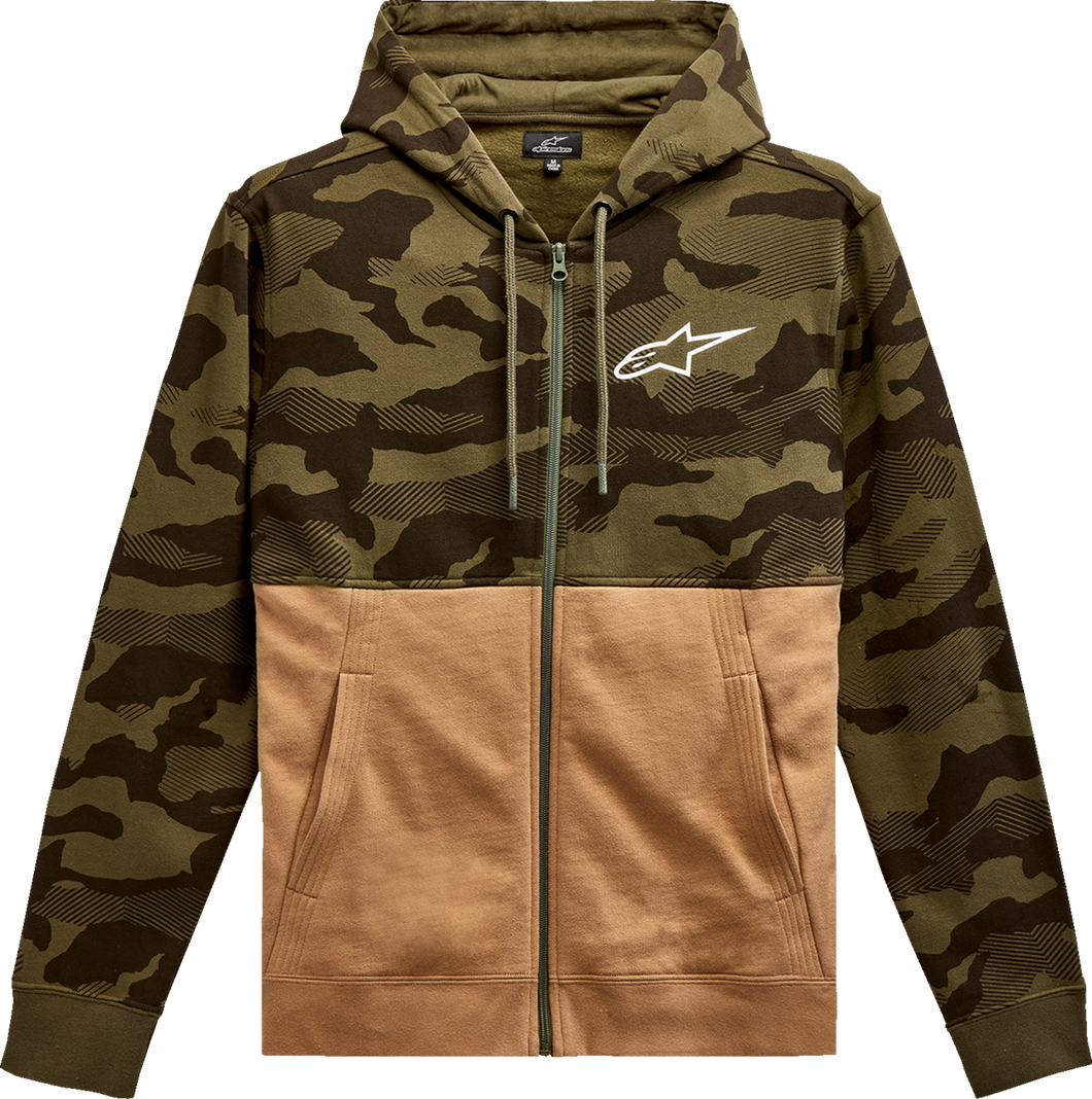 Camo Block Hoodie - Military/Sand - Medium - Lutzka's Garage