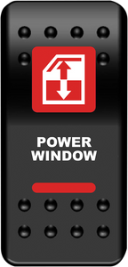 Rocker Switch - Power Window - Red - Lutzka's Garage