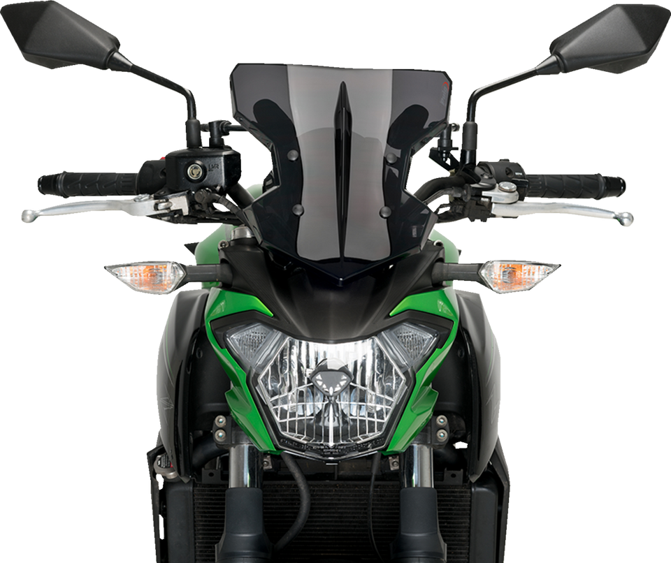 Flanker Windshield - 12-3/4" - Dark Smoke - Kawasaki - Lutzka's Garage