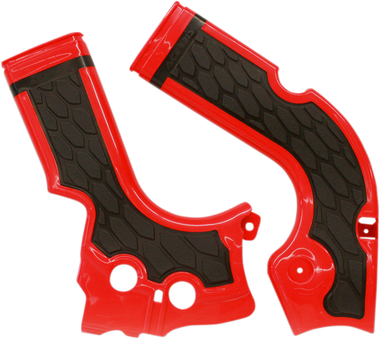 X-Grip Frame Guards - Red/Black - CRF 250R/450R - Lutzka's Garage