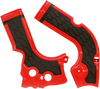 X-Grip Frame Guards - Red/Black - CRF 250R/450R - Lutzka's Garage