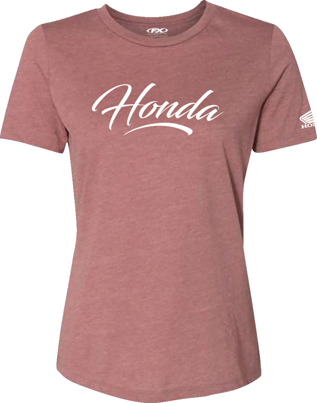 Womens Honda Script T-Shirt - Heather Mauve - Small - Lutzka's Garage