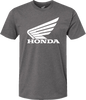 Honda Wing T-Shirt - Heather/White - Small - Lutzka's Garage