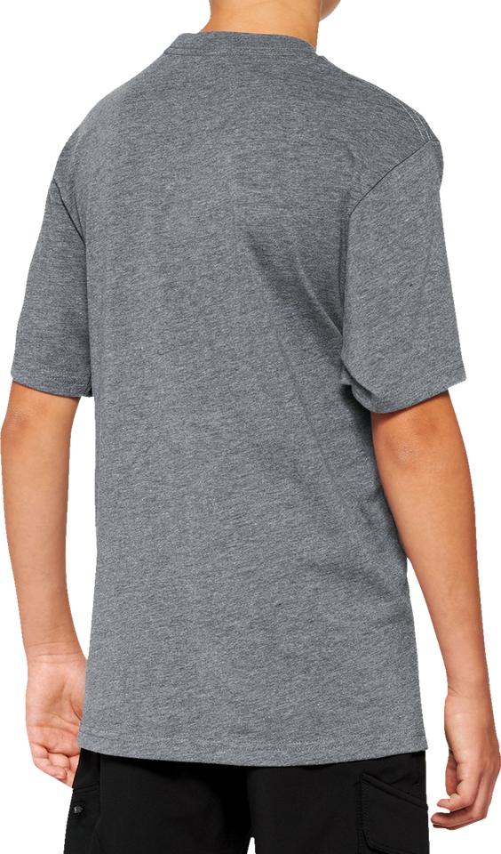 Youth Icon T-Shirt - Heather Gray - Medium - Lutzka's Garage