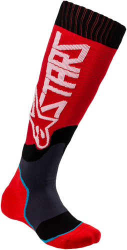 MX Plus 2 Youth Socks - Red/White - Medium/Large - Lutzka's Garage