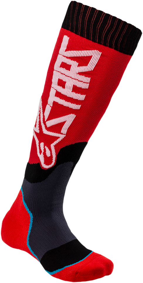 MX Plus 2 Youth Socks - Red/White - Medium/Large - Lutzka's Garage