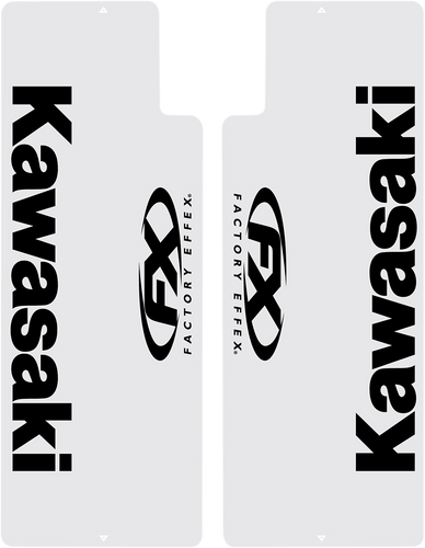 Fork Shield Decal - Upper - Kawasaki - Black - Lutzka's Garage