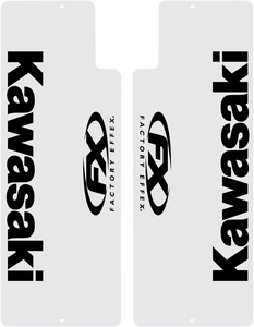 Fork Shield Decal - Upper - Kawasaki - Black - Lutzka's Garage