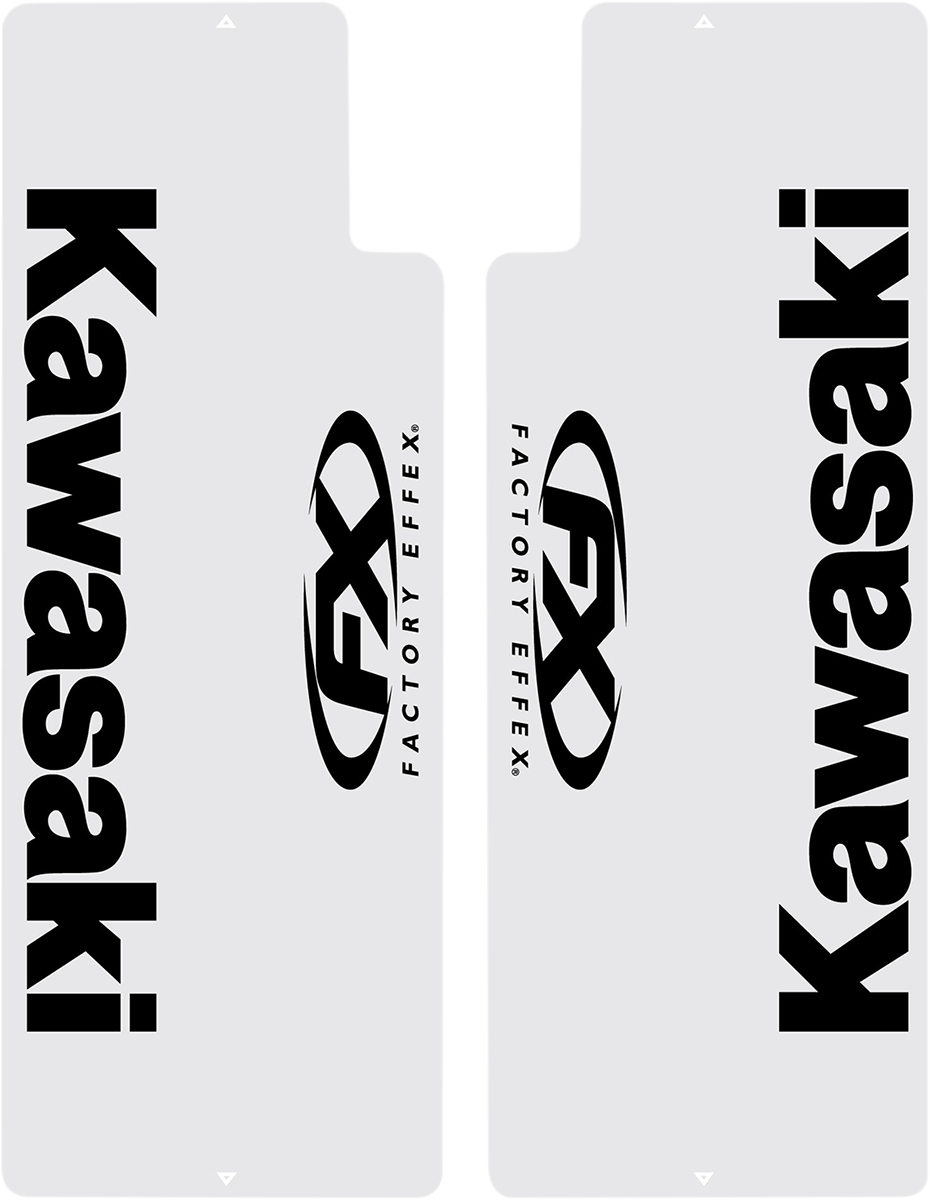 Fork Shield Decal - Upper - Kawasaki - Black - Lutzka's Garage