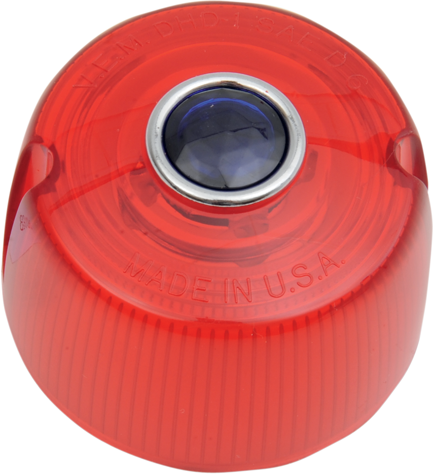 Turn Signal Lens - 73-84 FX - Red with Blue Dot