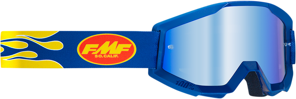 PowerCore Goggles - Flame - Navy - Blue Mirror - Lutzka's Garage