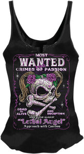 Womens Most Wanted Tank Top - Black - 1XL - Lutzka's Garage