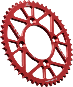 Rear Aluminum Sprocket - 49 Tooth - Red - CRF 125FB - Lutzka's Garage