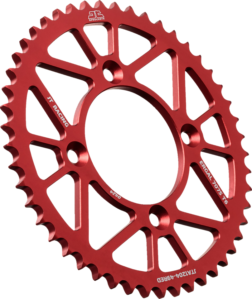 Rear Aluminum Sprocket - 49 Tooth - Red - CRF 125FB - Lutzka's Garage