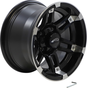 Wheel - Rolln 104 - Rear - Machined Black - 12x7 - 4/4 - 3+4